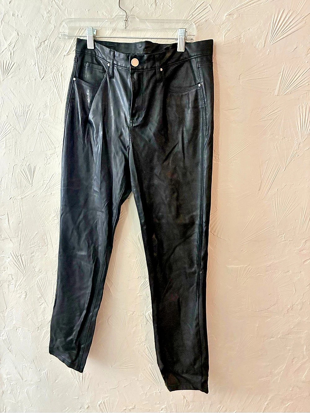 Good American Good Legs Coated Skinny Jeans Black